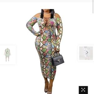 Snake Print Dress